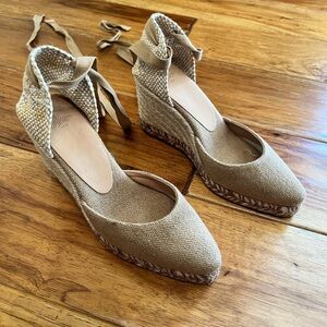 Castaner Beige Espadrille Wedges